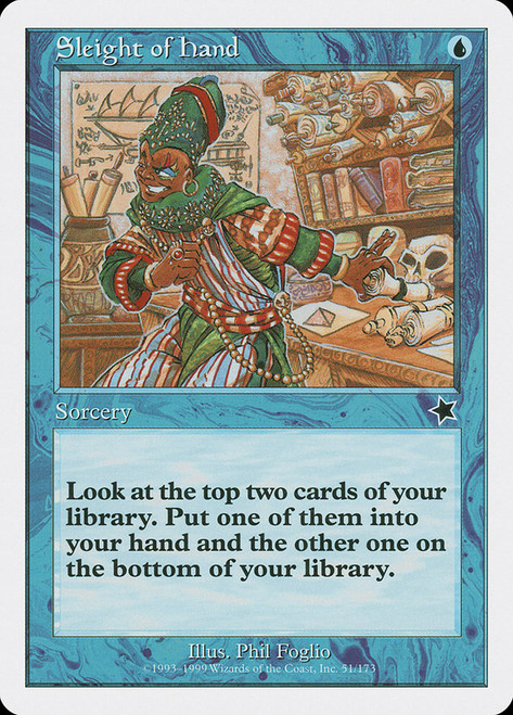 Sleight of Hand\nStarter 1999\nSingle\nMagic The Gathering