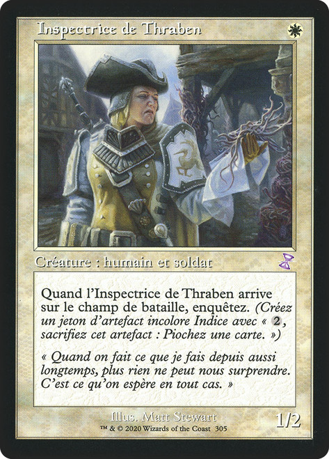 Thraben Inspector (Retro Frame)\nTime Spiral Remastered - Timeshifted - French\nSingle\nMagic The Gathering