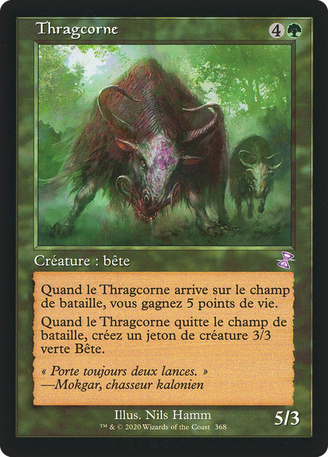 Thragtusk (Retro Frame)\nTime Spiral Remastered - Timeshifted - French\nSingle\nMagic The Gathering