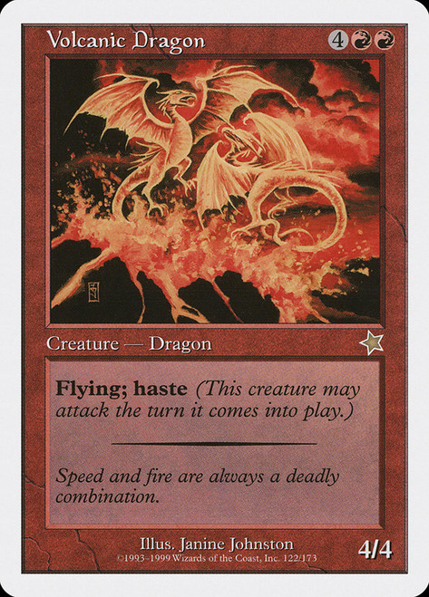 Volcanic Dragon\nStarter 1999\nSingle\nMagic The Gathering