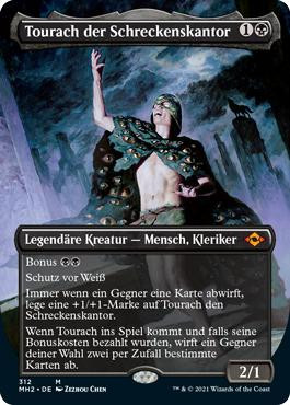 Tourach, Dread Cantor (Borderless)\nModern Horizons 2 - Variants - German\nSingle\nMagic The Gathering