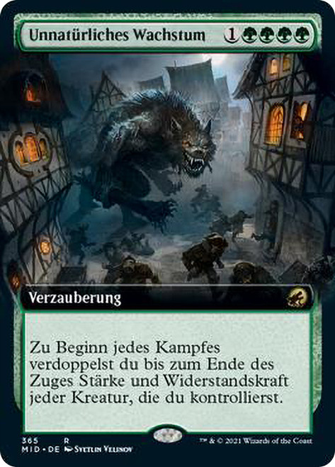 Unnatural Growth (Extended Art)\nInnistrad: Midnight Hunt - Variants - German\nSingle\nMagic The Gathering