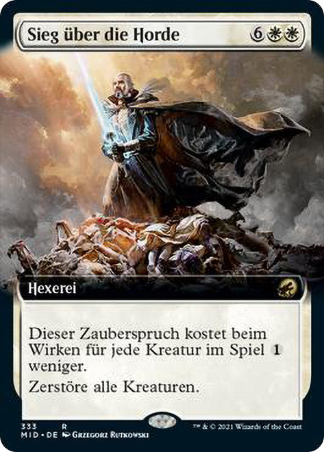Vanquish the Horde (Extended Art)\nInnistrad: Midnight Hunt - Variants - German\nSingle\nMagic The Gathering