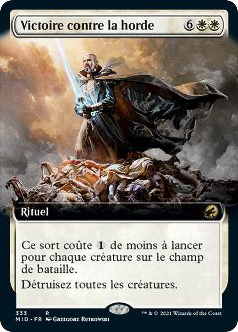 Vanquish the Horde (Extended Art)\nInnistrad: Midnight Hunt - Variants - French\nSingle\nMagic The Gathering