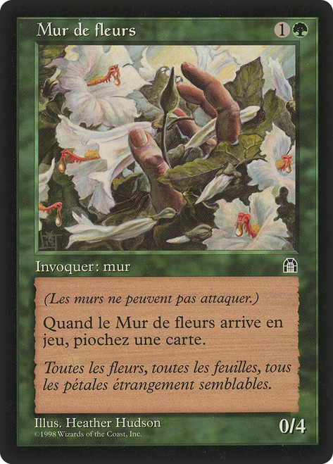 Wall of Blossoms\nStronghold - French\nSingle\nMagic The Gathering