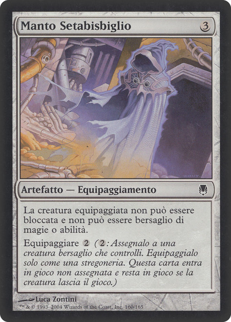 Whispersilk Cloak\nDarksteel - Italian\nSingle\nMagic The Gathering