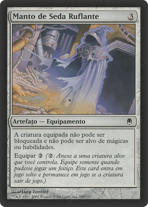 Whispersilk Cloak\nDarksteel - Portuguese\nSingle\nMagic The Gathering