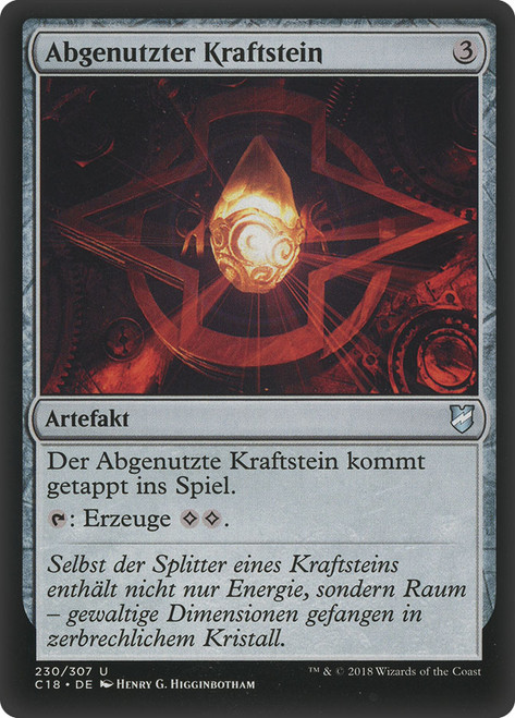 Worn Powerstone\nCommander: 2018 Edition - German\nSingle\nMagic The Gathering