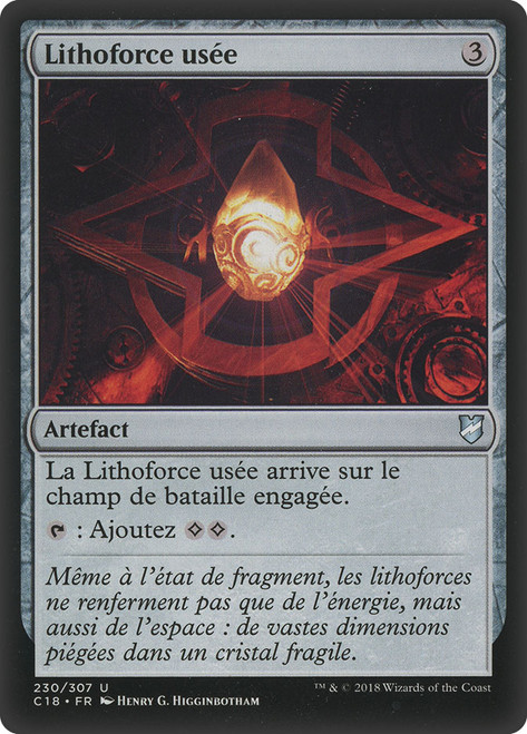 Worn Powerstone\nCommander: 2018 Edition - French\nSingle\nMagic The Gathering