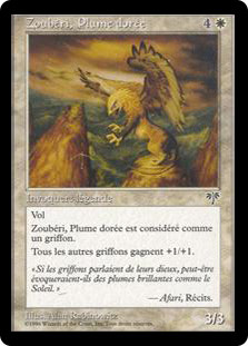 Zuberi, Golden Feather\nMirage - French\nSingle\nMagic The Gathering
