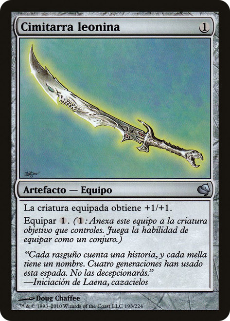 Leonin Scimitar\nSalvat 2011 - Spanish\nSingle\nMagic The Gathering