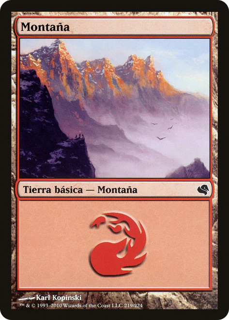 Mountain (#219)\nSalvat 2011 - Spanish\nSingle\nMagic The Gathering
