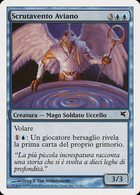 Aven Windreader (#52)\nSalvat-Hachette - Italian\nSingle\nMagic The Gathering