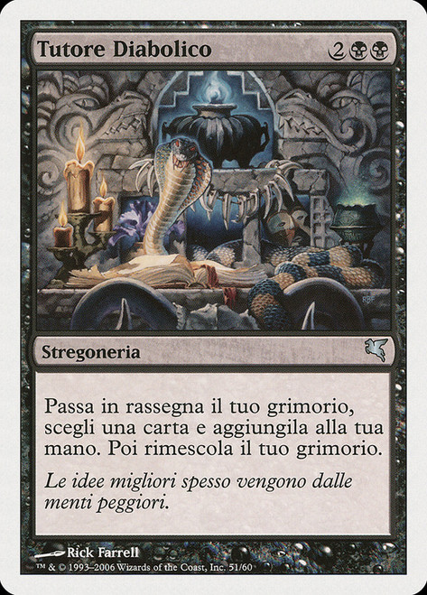 Diabolic Tutor\nSalvat-Hachette - Italian\nSingle\nMagic The Gathering
