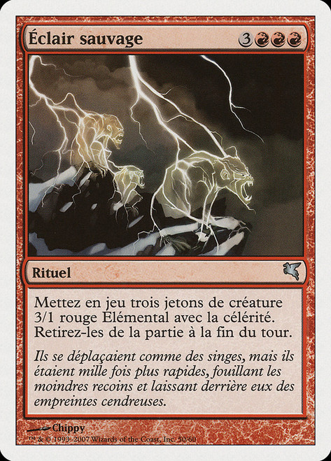 Feral Lightning (#50)\nSalvat-Hachette - French\nSingle\nMagic The Gathering