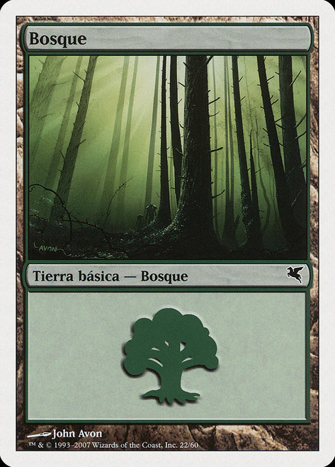 Forest (#22) (2007) (John Avon)\nSalvat-Hachette - Spanish\nSingle\nMagic The Gathering