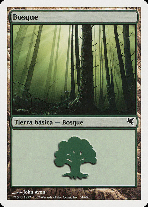 Forest (#34) (2007) (John Avon) (Berserk Deck)\nSalvat-Hachette - Spanish\nSingle\nMagic The Gathering