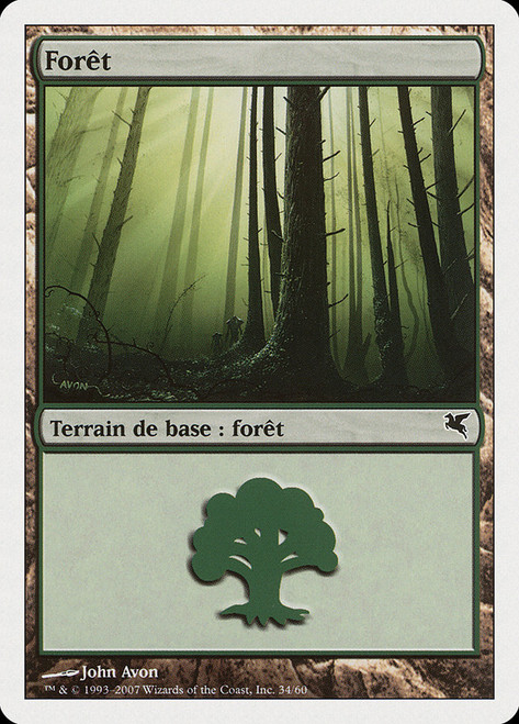 Forest (#34) (2007) (John Avon) (Berserk Deck)\nSalvat-Hachette - French\nSingle\nMagic The Gathering