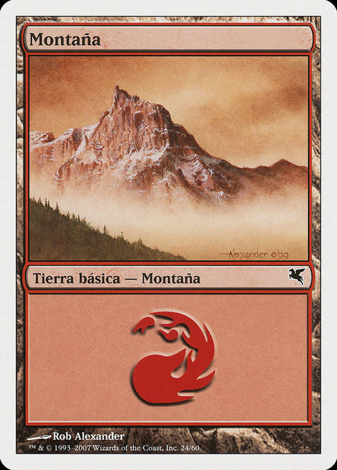 Mountain (#24) (2007) (Rob Alexander)\nSalvat-Hachette - Spanish\nSingle\nMagic The Gathering