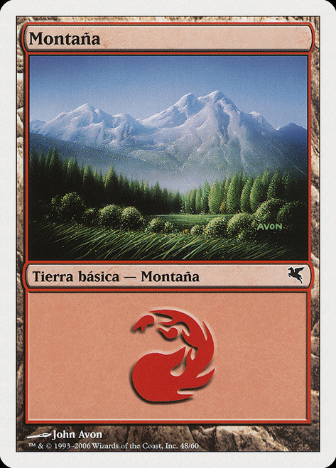 Mountain (#48) (2006)\nSalvat-Hachette - Spanish\nSingle\nMagic The Gathering