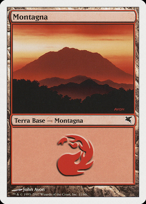 Mountain (#11) (2007) (Berserk Deck)\nSalvat-Hachette - Italian\nSingle\nMagic The Gathering