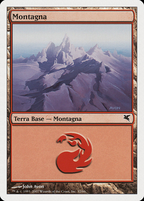Mountain (#32)\nSalvat-Hachette - Italian\nSingle\nMagic The Gathering