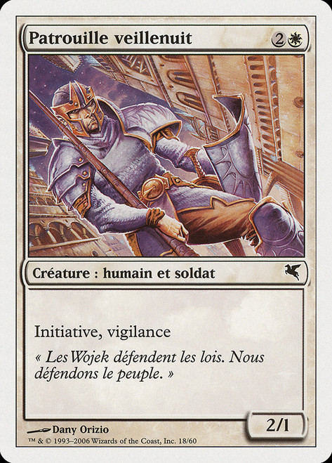 Nightguard Patrol (#18)\nSalvat-Hachette - French\nSingle\nMagic The Gathering