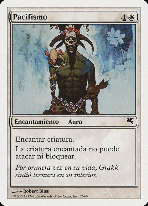 Pacifism (#53)\nSalvat-Hachette - Spanish\nSingle\nMagic The Gathering