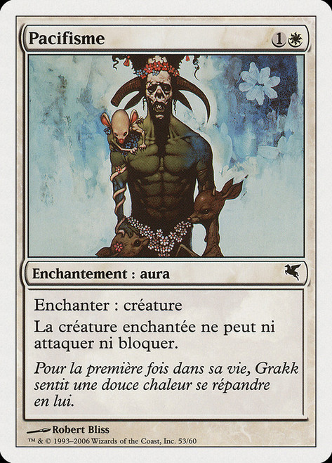Pacifism (#53)\nSalvat-Hachette - French\nSingle\nMagic The Gathering