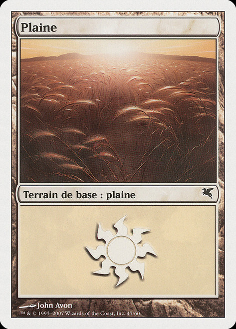 Plains (#47) (2007) (John Avon)\nSalvat-Hachette - French\nSingle\nMagic The Gathering