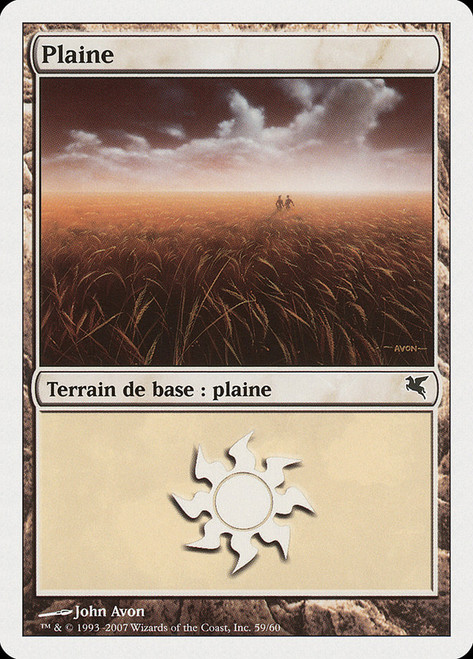 Plains (#59) (2007) (John Avon)\nSalvat-Hachette - French\nSingle\nMagic The Gathering