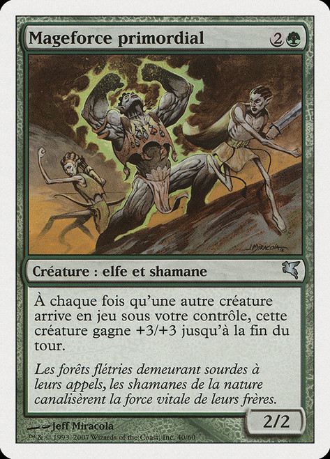 Primal Forcemage (#40)\nSalvat-Hachette - French\nSingle\nMagic The Gathering