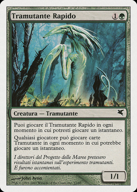 Quick Sliver (#17)\nSalvat-Hachette - Italian\nSingle\nMagic The Gathering