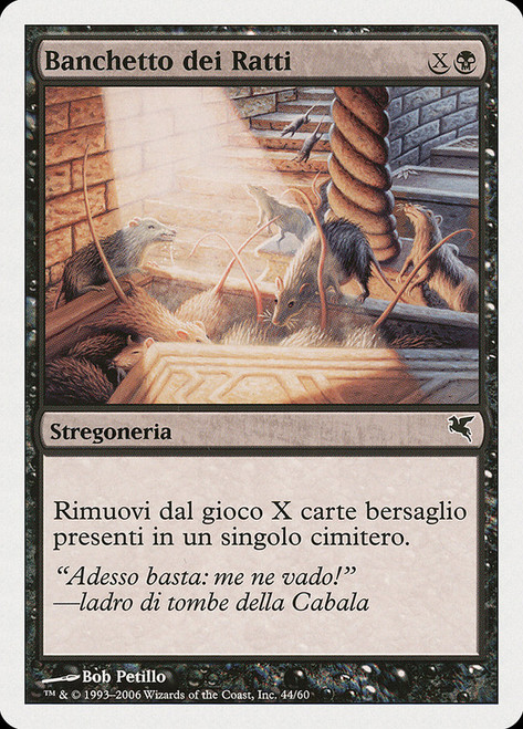 Rats' Feast (#44)\nSalvat-Hachette - Italian\nSingle\nMagic The Gathering