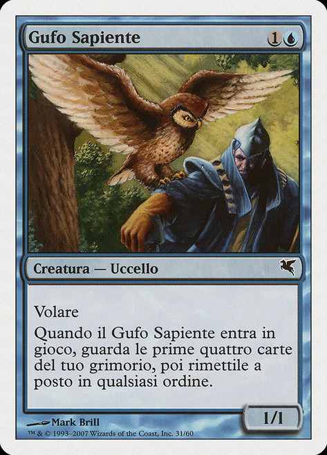Sage Owl (#31)\nSalvat-Hachette - Italian\nSingle\nMagic The Gathering