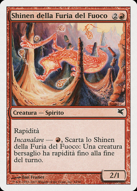 Shinen of Fury's Fire (#54)\nSalvat-Hachette - Italian\nSingle\nMagic The Gathering