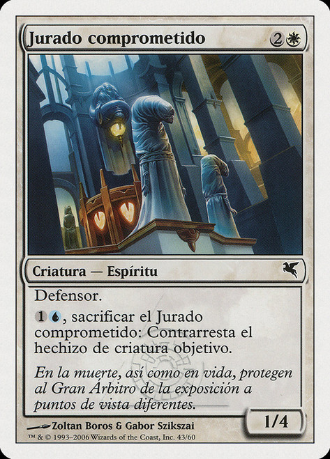 Soulsworn Jury (#43)\nSalvat-Hachette - Spanish\nSingle\nMagic The Gathering