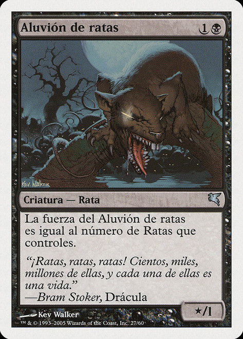 Swarm of Rats (#27)\nSalvat-Hachette - Spanish\nSingle\nMagic The Gathering