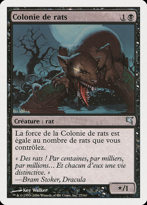 Swarm of Rats (#27)\nSalvat-Hachette - French\nSingle\nMagic The Gathering