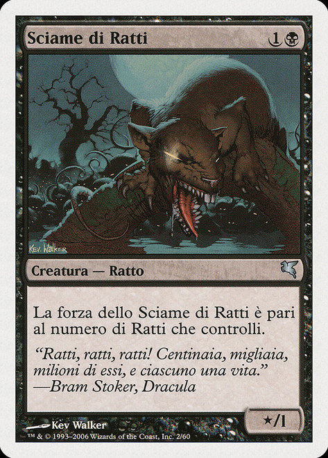 Swarm of Rats (#02)\nSalvat-Hachette - Italian\nSingle\nMagic The Gathering