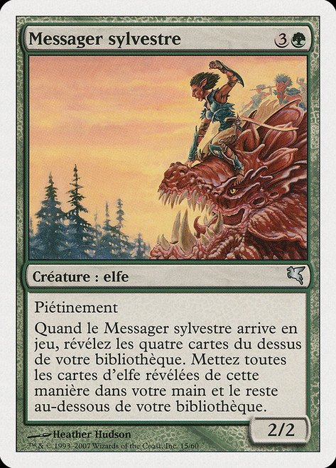 Sylvan Messenger (#15)\nSalvat-Hachette - French\nSingle\nMagic The Gathering