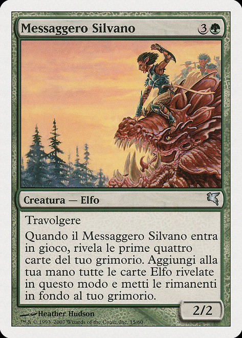 Sylvan Messenger (#15)\nSalvat-Hachette - Italian\nSingle\nMagic The Gathering