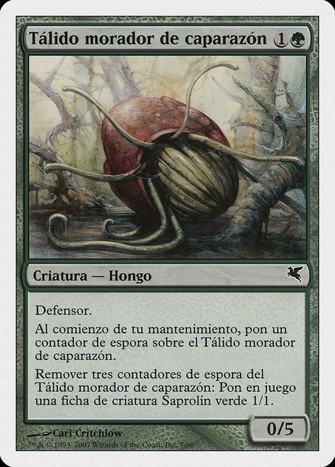 Thallid Shell-Dweller (#07)\nSalvat-Hachette - Spanish\nSingle\nMagic The Gathering