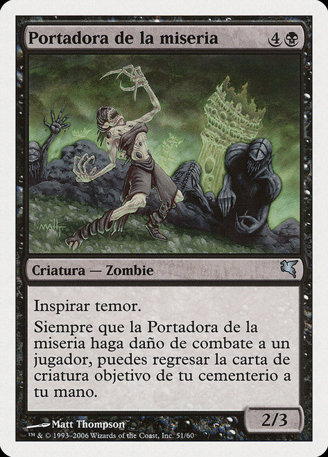 Woebearer (#51)\nSalvat-Hachette - Spanish\nSingle\nMagic The Gathering