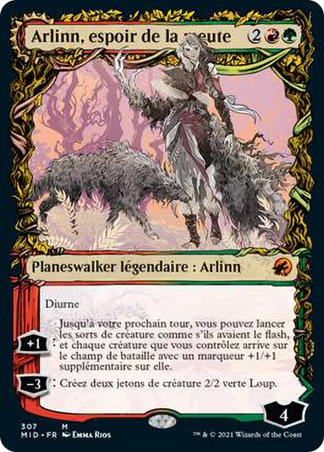 Arlinn, the Pack's Hope // Arlinn, the Moon's Fury (Showcase)\nInnistrad: Midnight Hunt - Variants - French\nSingle\nMagic The Gathering