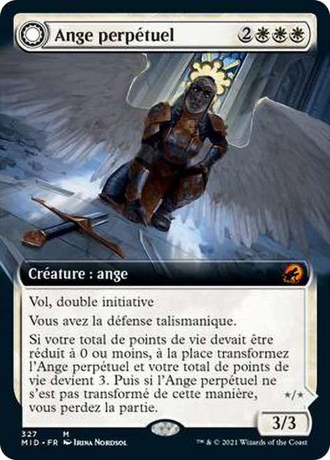 Enduring Angel // Angelic Enforcer (Extended Art)\nInnistrad: Midnight Hunt - Variants - French\nSingle\nMagic The Gathering