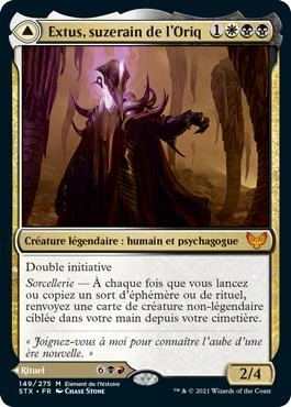 Extus, Oriq Overlord // Awaken the Blood Avatar\nStrixhaven: School of Mages - French\nSingle\nMagic The Gathering