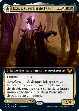 Extus, Oriq Overlord // Awaken the Blood Avatar (Extended Art)\nStrixhaven: School of Mages - Variants - French\nSingle\nMagic The Gathering