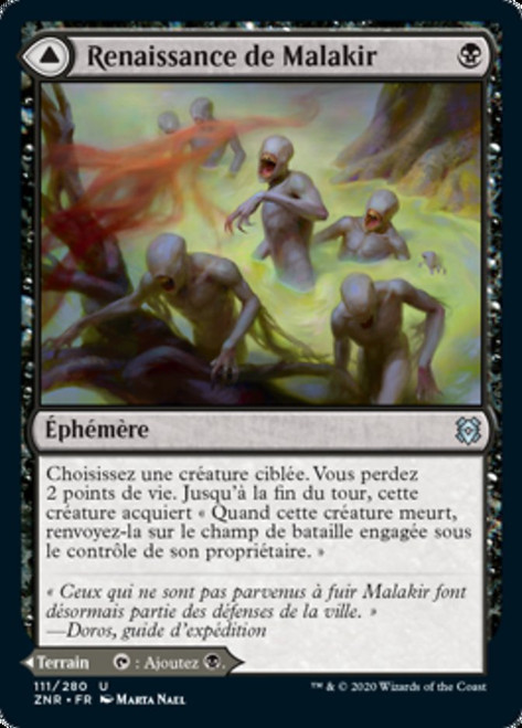Malakir Rebirth // Malakir Mire\nZendikar Rising - French\nSingle\nMagic The Gathering
