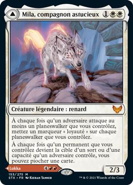 Mila, Crafty Companion // Lukka, Wayward Bonder\nStrixhaven: School of Mages - French\nSingle\nMagic The Gathering